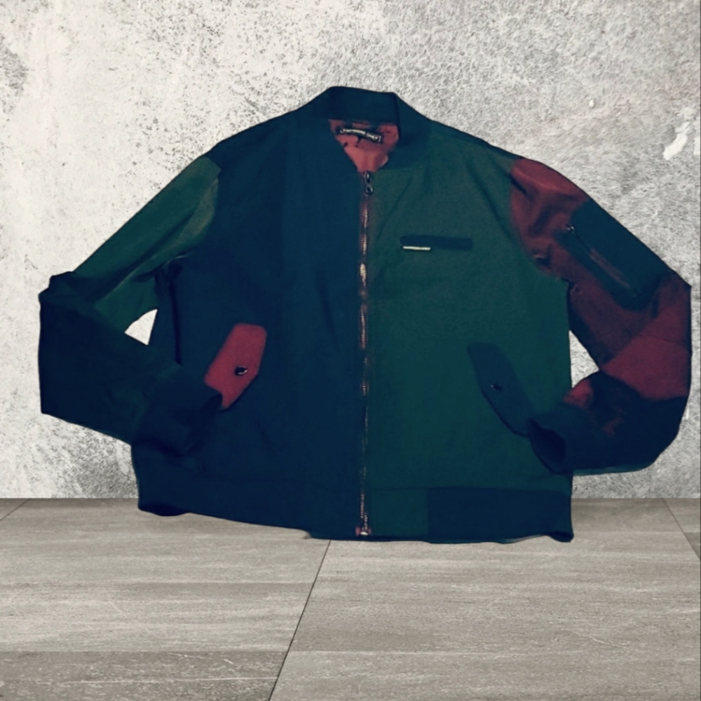 MINT - MEMBERS ONLY JACKET, XXL, Full Zip, 3 Pockets, Bomber, Varsity, Navy Blue